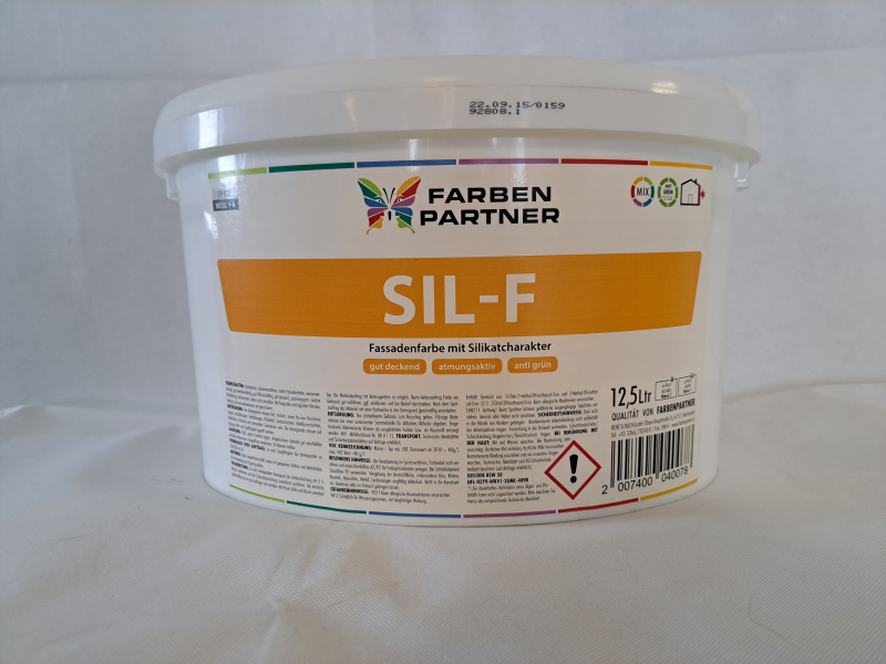 Farbenpartner SIL-F Fassadenfarbe siloxanverstärkt weiß 12,5 l