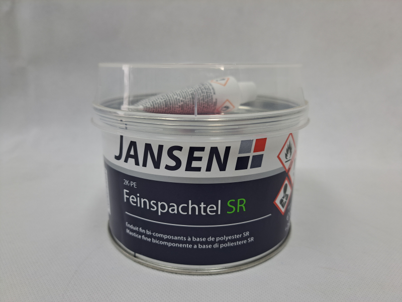 Jansen 2K-PE-Fuellspachtel SR grau - inkl. Haerter rot 1 kg