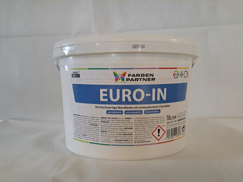 EURO-IN Wandfarbe m. mineralisch.Charakt Base C 9,30l