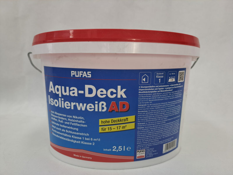 PUFAS Aqua-Deck Isolierweiß AD 2,5L