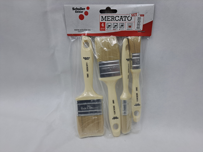 4 Mercanto L Set  - Flachpinsel mit 20/30/50/60mm